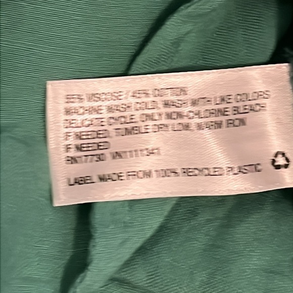 Knox Rose Women’s Teal 3/4 Puffy Sleeve Vneck ruffle dress with tie belt XS - Picture 9 of 11